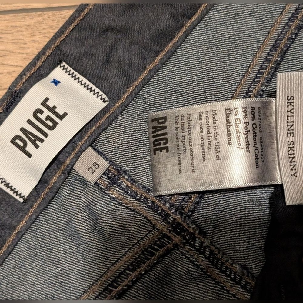 3 PAIRS! Paige Jeans Womens 28 Skinny Skyline Peg Made in USA Premium Denim - Picture 2 of 6